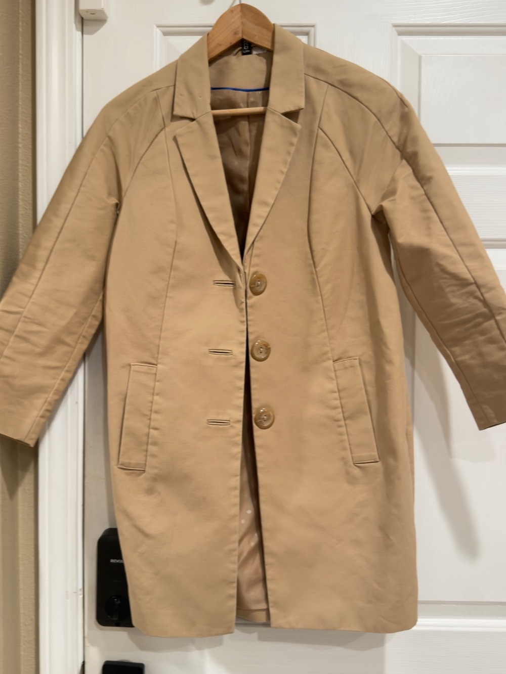 Divided Beige Single-Breasted Blazer Coat